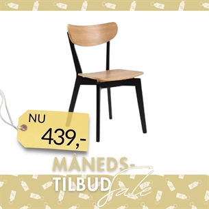 Roxby Spisebordsstole | Natur med sort stel